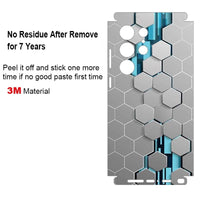 Abstract Honeycomb Decal Skin Back Protector Film For Samsung Galaxy S23 S22 Ultra Plus