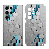 Abstract Honeycomb Decal Skin Back Protector Film For Samsung Galaxy S23 S22 Ultra Plus