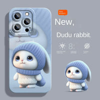Angel Cartoon Cute Rabbit Shockproof Silicone PU Case for IPhone 15 14 13 12 series