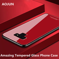 Tempered Glass Protective Case For Samsung Galaxy Note 9 Soft Silicone TPU Bumper+Hard Glass For Samsung Note 9