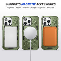 360 ° Rotating Bracket Magnetic Shockproof Armor Case For iPhone 15 14 13 12 series