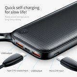 20000mAh Mini Power Bank For iPhone MacBook Samsung USB PD Fast Charging + Dual QC3.0 Quick Charger