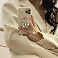 Bling Glitter 3D Crystal Diamond Ring Holder Stand Case for iPhone 14 13 12 series