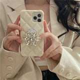 Bling Glitter 3D Crystal Diamond Ring Holder Stand Case for iPhone 14 13 12 series