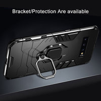 Bumper Silicone Case with Metal Ring Holder Cover For Samsung Galaxy S10 Plus S10 S10e