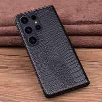 Business Premium Cowhide Leather Flip Case for Samsung Galaxy S23 S22 Ultra Plus