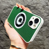 Business Leather Camera Protector Silicone Case For iPhone 14 13 12 series