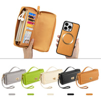 Business Wallet Cards Slot Phone Bag Case With Lanyard For iPhone 15 14 13 series