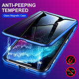 Luxury Privacy Tempered Glass Magnetic Full Protection Case For iPhone 11 Series