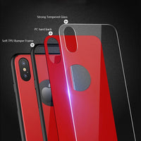 Glass Case Silicone Frame Shock Proof For iPhone X XS Max XR 8 Plus