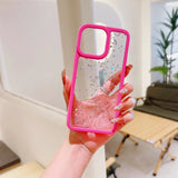 Candy Color Glitter Stars Sequin TPU Transparent Case For iPhone 15 14 13 12 series