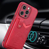 Magnetic Leather Wallet Case For iPhone 14 13 12 series