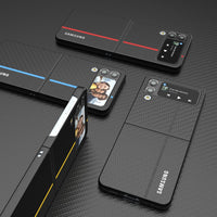 Carbon Fiber Pattern Hard PC Case For Samsung Galaxy Z Flip 4