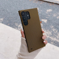 Carbon Fiber Pattern Frameless Matte Shockproof Case For Samsung Galaxy S23 S22 S21 series