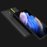 Carbon Fiber Pattern Shockproof Matte Case For Samsung Galaxy S23 Ultra