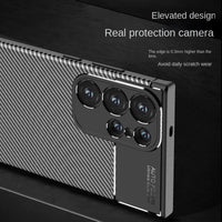 Carbon Fiber Texture TPU Case for Samsung Galaxy S24 S23 S22 S21 Ultra Plus