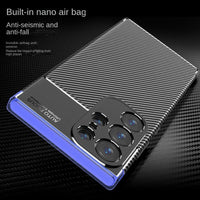 Carbon Fiber Texture TPU Case for Samsung Galaxy S24 S23 S22 S21 Ultra Plus