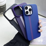 Carbon Fiber Texture Shockproof Hard Plastic Case With Metal Camera Protectionfor For iPhone 15 14 13 12 series