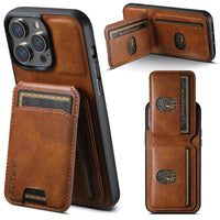 Standing Card Holder Wallet Leather Case For iPhone 15 14 13 12 series