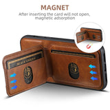 Standing Card Holder Wallet Leather Case For iPhone 15 14 13 12 series