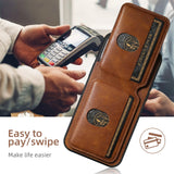 Standing Card Holder Wallet Leather Case For iPhone 15 14 13 12 series