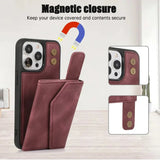 Magsafe Magnetic Shockproof Card Slots Holder Wallet Leather Case For iPhone 15 14 13 12 series