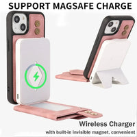 Magsafe Magnetic Shockproof Card Slots Holder Wallet Leather Case For iPhone 15 14 13 12 series