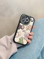 Cartoon Animals PU Leather Soft Silicone Case For iPhone 14 13 12 series