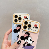 Cute Cartoon Couple TPU Case for iPhone 15 14 13 12 series