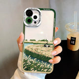 Cartoon Idyllic Scenery Shockproof Soft Cases For iPhone 14 13 12 series