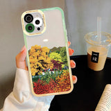 Cartoon Idyllic Scenery Shockproof Soft Cases For iPhone 14 13 12 series