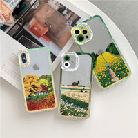 Cartoon Idyllic Scenery Shockproof Soft Cases For iPhone 14 13 12 series