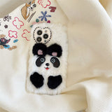 Cartoon Pluffy 3D Panda Case for iPhone 14 13 12 series
