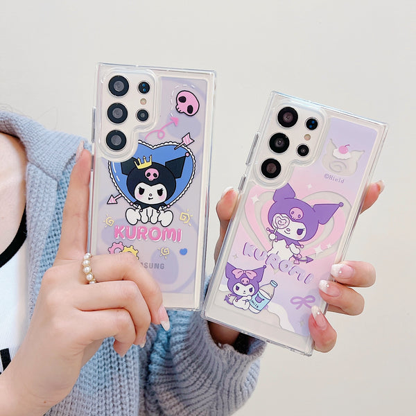 Cartoon Sanrios Kuromi Transparent Case for Samsung Galaxy S23 S22 series