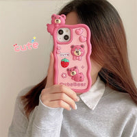 Cartoon 3D Lotso Soft Case for iPhone 14 13 12 series