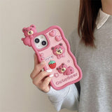 Cartoon 3D Lotso Soft Case for iPhone 14 13 12 series