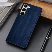 Unique Design Lightweight Wood Pattern PU Leather Case For Samsung Galaxy S23 series