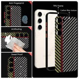 Shockproof Carbon Fiber Texture Case For Samsung Galaxy S23 S22 S21 series