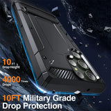 Military Grade Durable Hard Case With Foldable Kickstand For Samsung Galaxy S24 S23 S22 S21 Ultra Plus