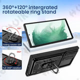 Slide Camera Protection 360° Ring Holder Slide Card Holder Wallet TPU Case For Samsung Galaxy S24 S23 S22 S21 Ultra Plus