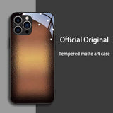 Fashion Art Matte Glass Case For iPhone 14 13 12 series