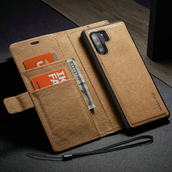 Detachable Kraft paper Leather Wallet For Galaxy Note 10 Note 10 Plus