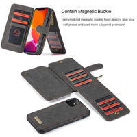 Wallet Business Magnetic Cards Multi functional Zipper Case For iPhone 11 Pro Max