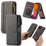 Wallet Business Magnetic Cards Multi functional Zipper Case For iPhone 11 Pro Max
