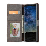 Galaxy Note 9 Jean Leather Case with Credit Card Money Slots
