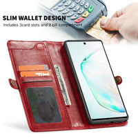 Leather Retro Flip Cover With Card Pocket For Samsung Note 10 Plus
