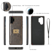 Leather Retro Flip Cover With Card Pocket For Samsung Note 10 Plus