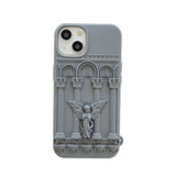Classical Art Angel Statue 3D Retro Soft Silicone Case For iPhone 14 13 12 series