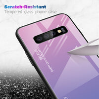 Luxury Gradient Tempered Glass Case For Samsung Galaxy S10 S10 Plus S10e