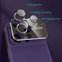 Cooling Rimless Glass Big Window Lens Protection Shockproof Case For iPhone 14 13 12 series